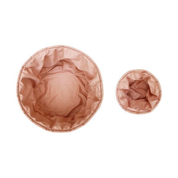 Světle růžové látkové dětské úložné boxy v sadě 2 ks ø 30x20 cm Bambie Vintage Nude – Lorena Canals-image-3