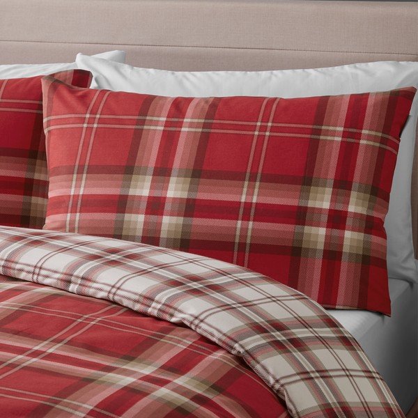 Červené povlečení na jednolůžko Catherine Lansfield Kelso Red, 135 x 200 cm-image-3