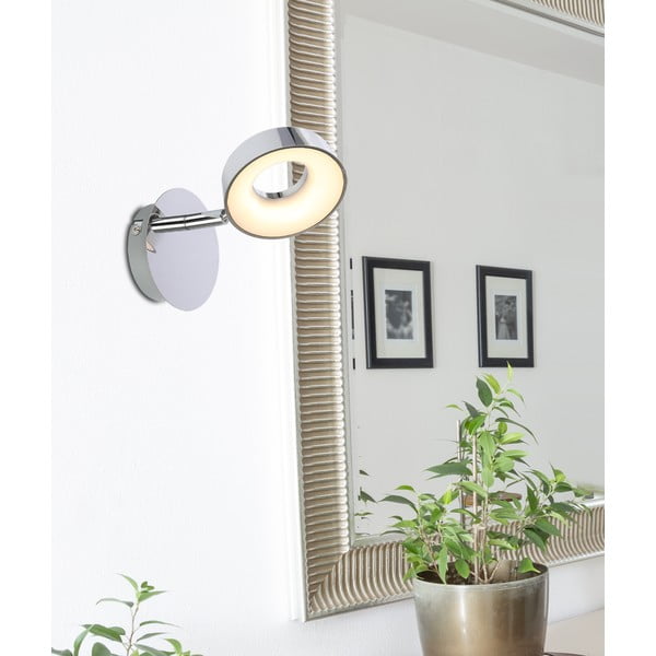 LED nástěnné svítidlo v leskle stříbrné barvě Isla – Candellux Lighting-image-1