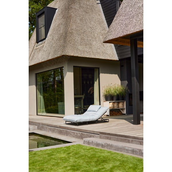 Modré kovovo-polstrované zahradní lehátko Emma – Hartman-image-4