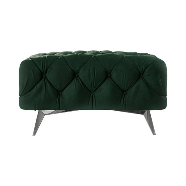 Tmavě zelená sametová podnožka Chelsea – Ropez-image-2