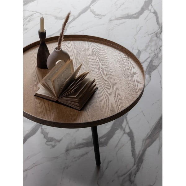 Béžovo-černý konferenční stolek WOOOD Mesa, ø 78 cm-image-1