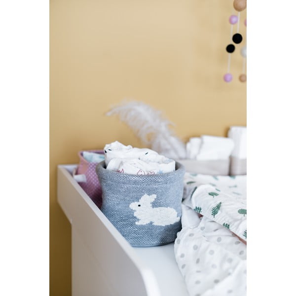 Šedý bavlněný organizér Kindsgut Bunny, ø 16 cm-image-1