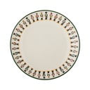 Krémový dezertní  talíř s vánočním motivem z kameniny ø 16 cm Jolly – Bloomingville