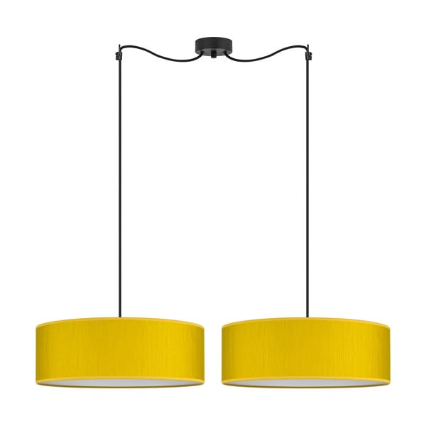 Žluté dvouramenné závěsné svítidlo Sotto Luce Doce XL, ⌀ 45 cm