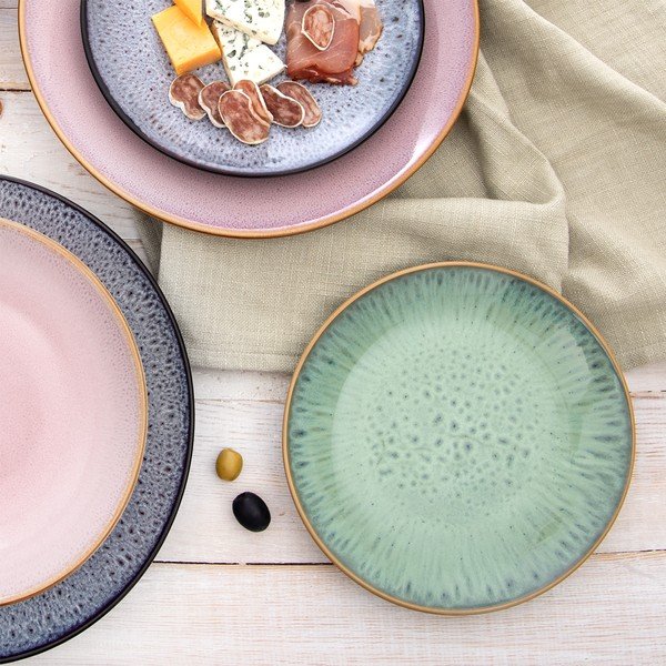 Růžový dezertní  keramický talíř ø 20,5 cm Glaze – Orion-image-3