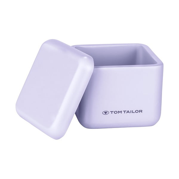 Fialový koupelnový organizér na vatové tampony z polyresinu Tom Tailor T-Rounded – Wenko