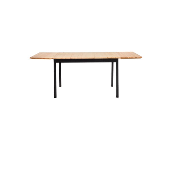 Borovicový rozkládací jídelní stůl s černou konstrukcí Bonami Essentials Brisbane, 120 (200) x 70 cm-image-2