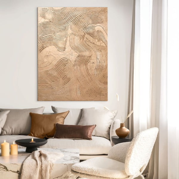 Ručně malovaný obraz 88x118 cm Metallic Brown – Malerifabrikken-image-1