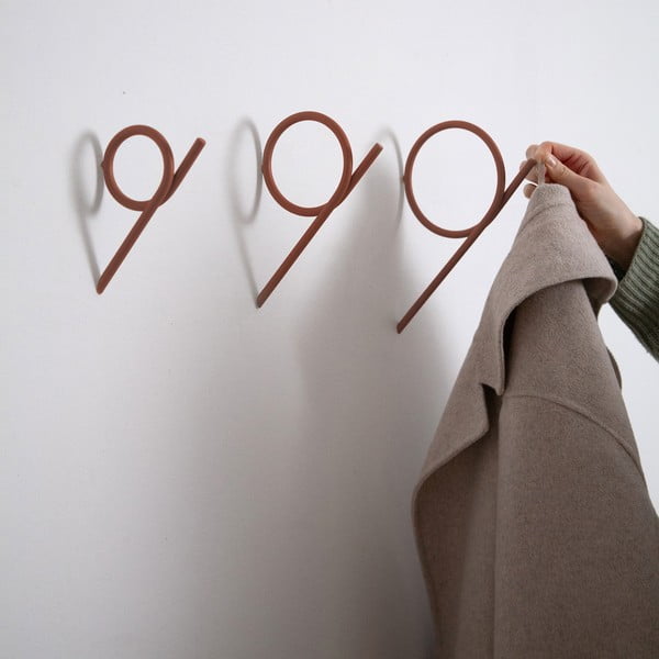 Nástěnný kovový háček v terakotové barvě Tuba L – Spinder Design-image-2