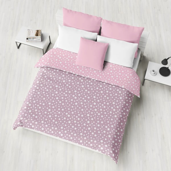 Fialovo-růžový lehký prošívaný přehoz přes postel Cassie Puro, 160 x 220 cm