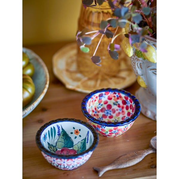 Červené servírovací misky v sadě 2 ks z kameniny 95 ml Florist – Bloomingville-image-2