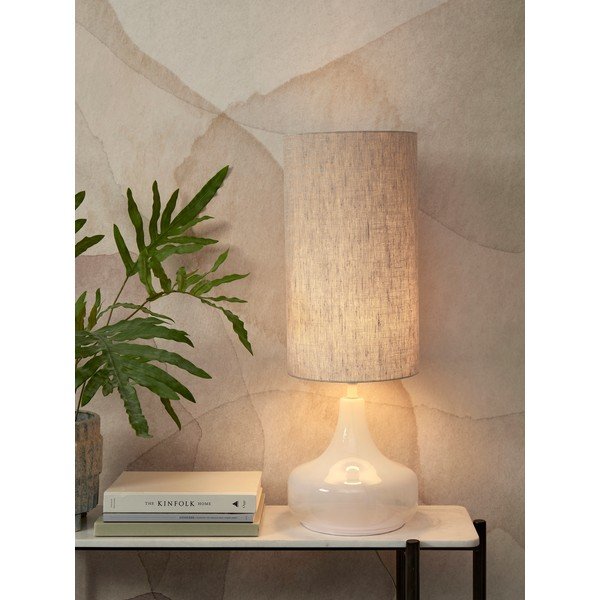 Krémová stolní lampa s textilním stínidlem (výška 75 cm) Reykjavik – it's about RoMi-image-1