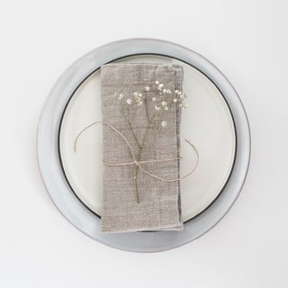 Sada 2 béžových lněných ubrousků Linen Tales