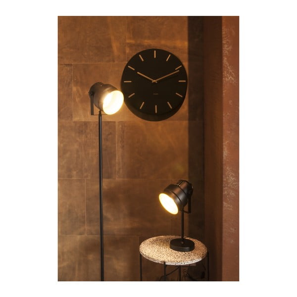 Černé nástěnné hodiny Karlsson Charm-image-3