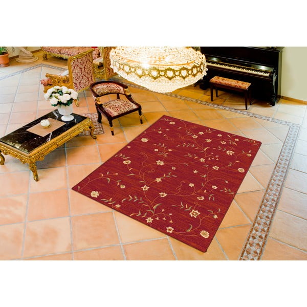 Červený koberec Universal Madras, 80 x 150 cm