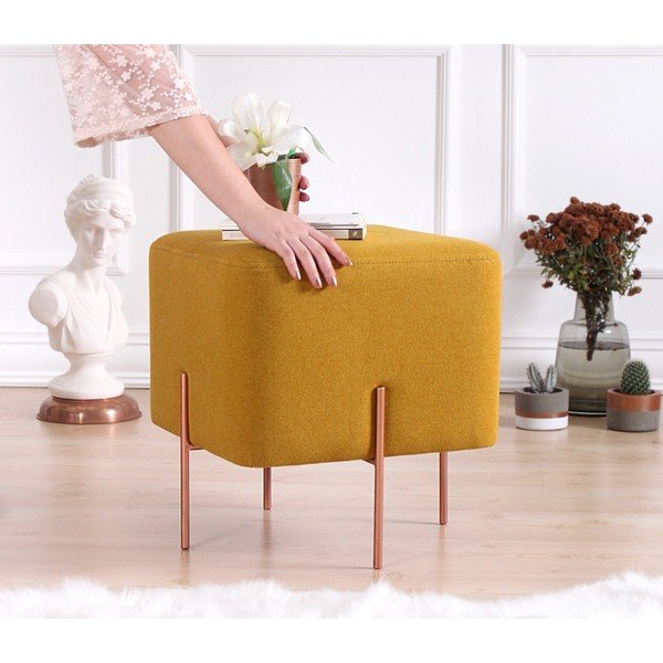 Taburet v hořčicové barvě Copper – Artie-image-3