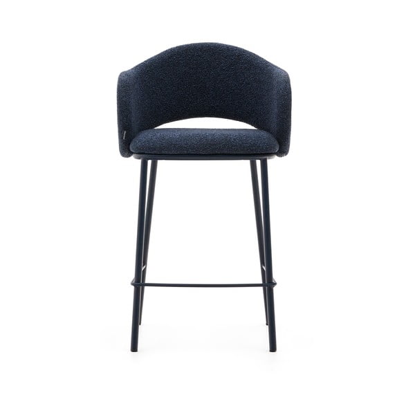 Tmavě modrá barová židle (výška sedáku 65 cm) Maina – Kave Home-image-4