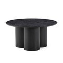 Černý kulatý konferenční stolek ø 80 cm Lua – MOME