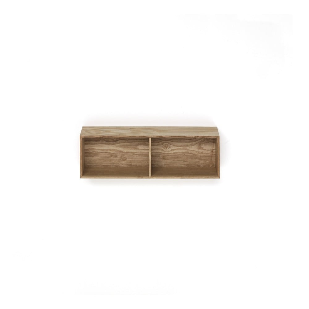 Dřevěná polička s 2 úložnými prostory Tomasucci Billa, 60 x 15 x 20 cm
