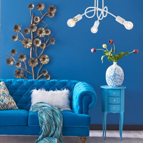 Bílé stropní svítidlo bez stínidla 36x36 cm Camilla – LAMKUR-image-1