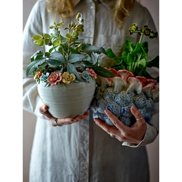 Kameninový ručně malovaný obal na květináč ø 19,5 cm Eanna – Bloomingville-image-2