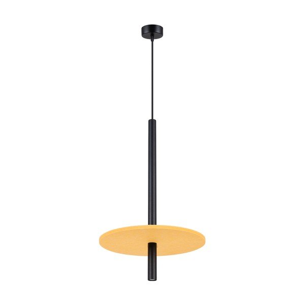 Žluté/béžové kovové závěsné svítidlo ø 30 cm Rilu – Sollux