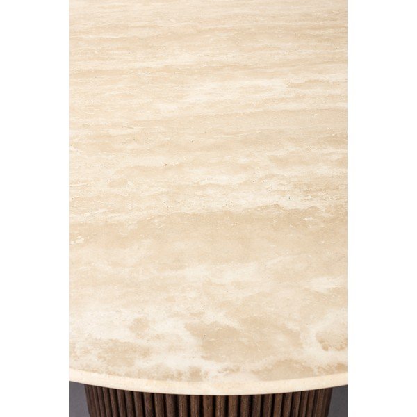 Kulatý jídelní stůl s deskou z kamene ø 115 cm Arda – Dutchbone-image-4