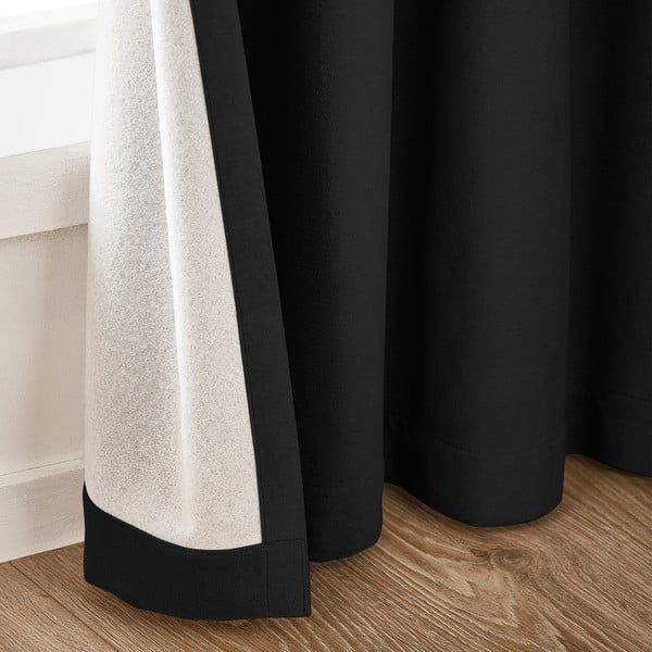 Černé zatemňovací závěsy v sadě 2 ks 117x137 cm Wilson – Catherine Lansfield-image-2