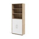 Modulární knihovna v bílo-přírodní barvě v dekoru dubu 89x222 cm Prima – Tvilum