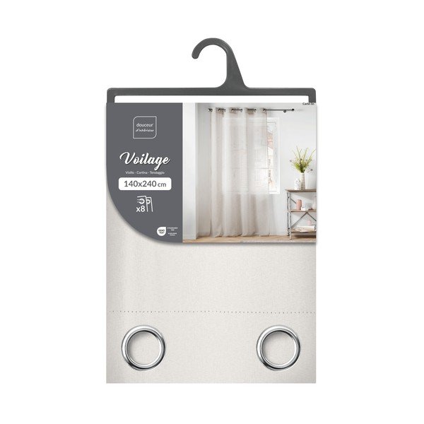 Slonovinová voálová záclona 140x240 cm Carlin – douceur d'intérieur-image-4