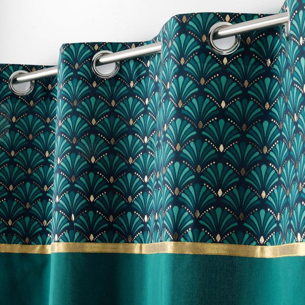 Bavlněný závěs v petrolejové barvě 140x240 cm Artchic – douceur d'intérieur-image-1