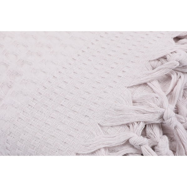 Béžový bavlněný přehoz 220x240 cm Pique – Mijolnir-image-1