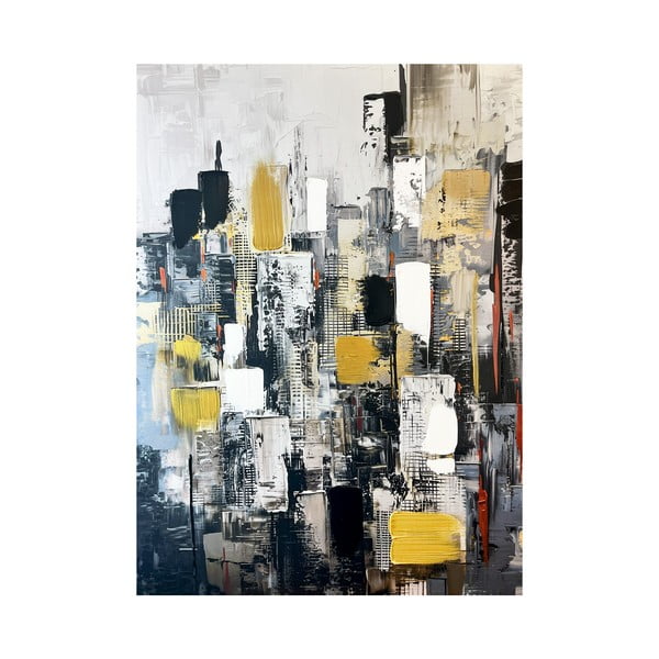 Obraz s ručně malovanými prvky 70x100 cm Cityscape – Styler