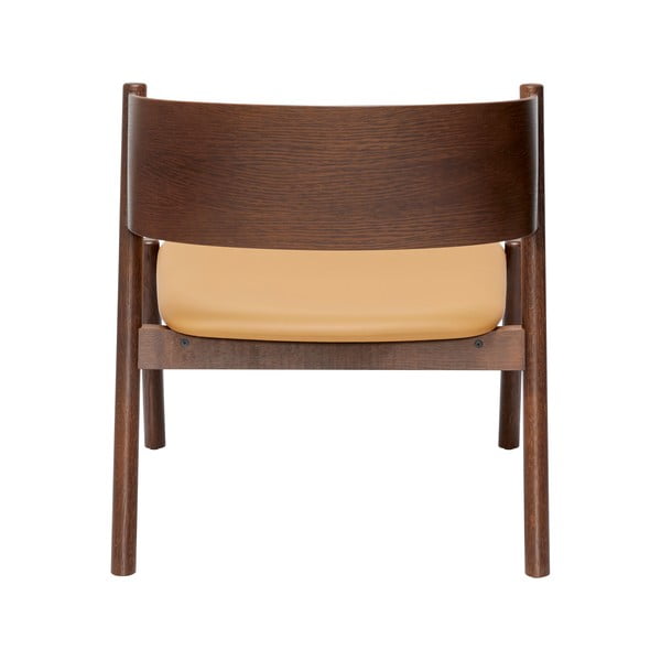 Tmavě hnědé křeslo Oblique – Hübsch-image-3