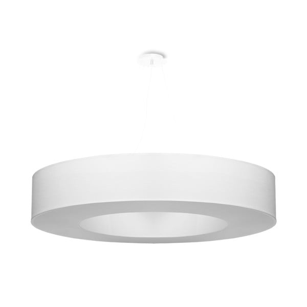 Bílé závěsné svítidlo s textilním stínidlem ø 90 cm Galata – Nice Lamps