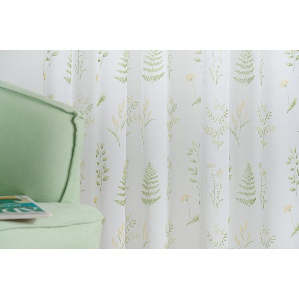 Bílo-zelená záclona 140x245 cm Caledonia – Mendola Fabrics-image-3