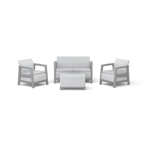 Světle šedý zahradní lounge set pro 4 Scandi Linea – Keter