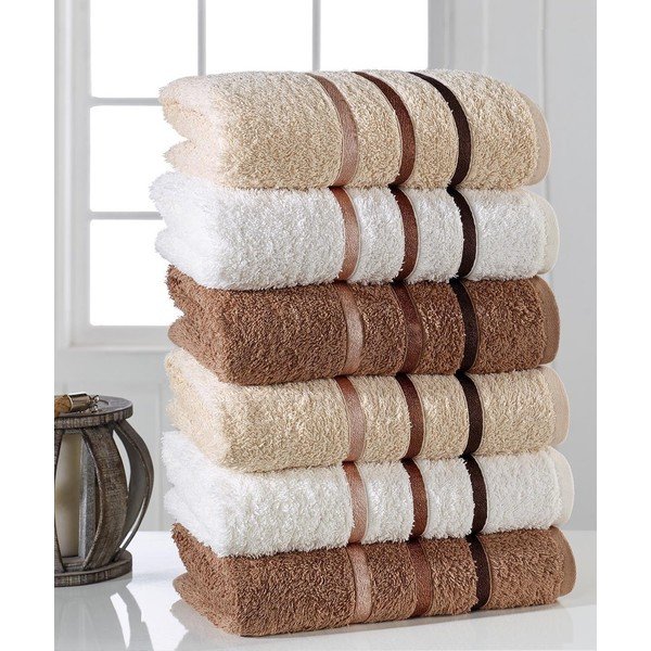 Sada 6 ručníků Pure Cotton Towel, 50 x 90 cm