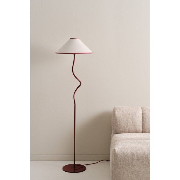 Červená/bílá látková stmívatelná stojací lampa (výška 148 cm) Juliet – Jotex-image-2