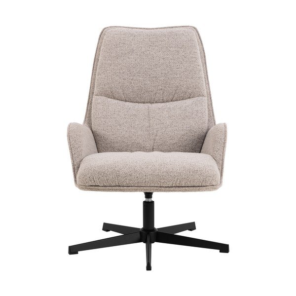 Béžové otočné křeslo z textilie bouclé Bosley – Actona-image-2