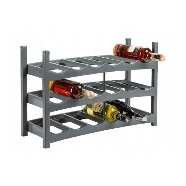 Šedý plastový stojan na víno Vario - Rotho-image-4