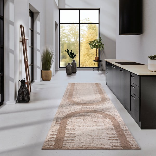 Béžový běhoun 80x240 cm Bartoux Beige – Elle Decoration-image-1