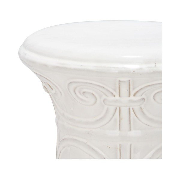 Bílý keramický stolek vhodný do exteriéru Safavieh Imperial, ø 30 cm-image-1
