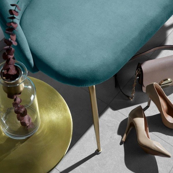 Hliníkový kulatý odkládací stolek ø 39 cm Rhet – Kave Home-image-3