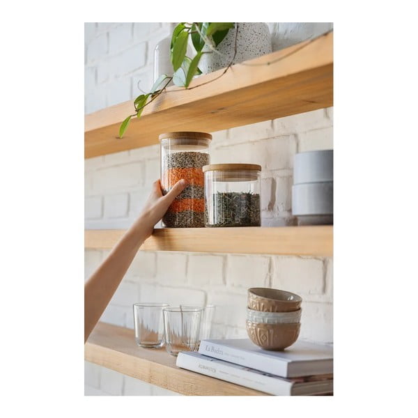 Skleněné dózy na potraviny v sadě 2 ks – Bonami Essentials-image-1