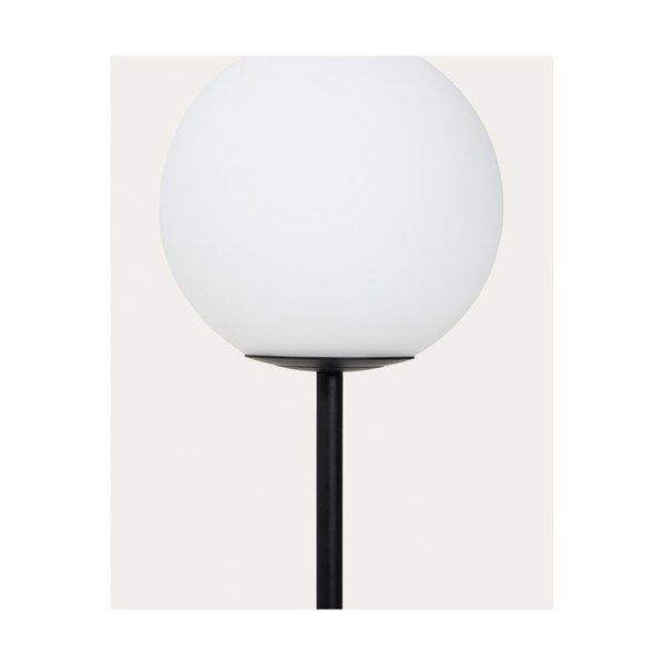 Bílá/černá stojací lampa se skleněným stínidlem (výška 155 cm) Brisia – Kave Home-image-2