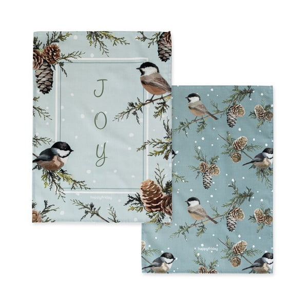 Bavlněné utěrky v sadě 2 ks 50x70 cm Sparrow – Happy Friday