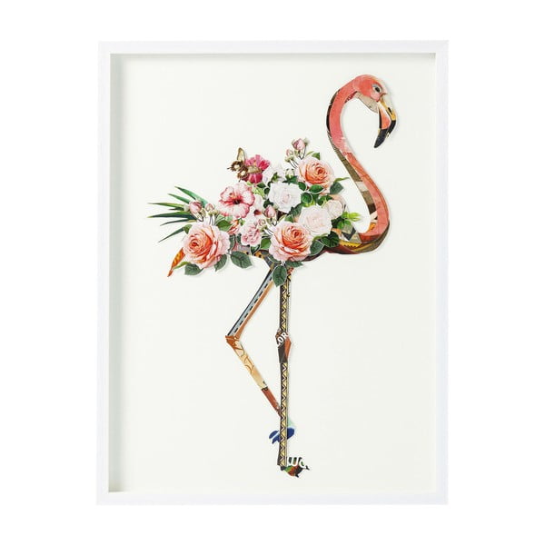 Obraz plameňáka Kare Design Art Flamingo, 100 x 75 cm