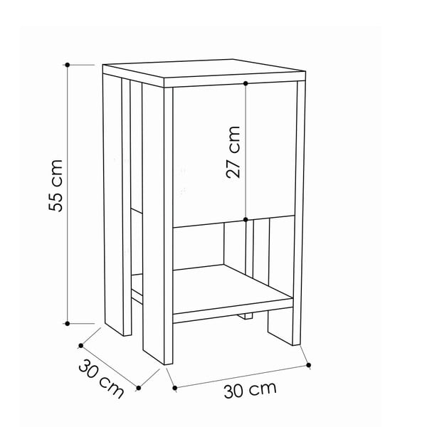 Bílý noční stolek Garetto Ema-image-3